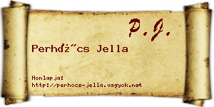 Perhócs Jella névjegykártya